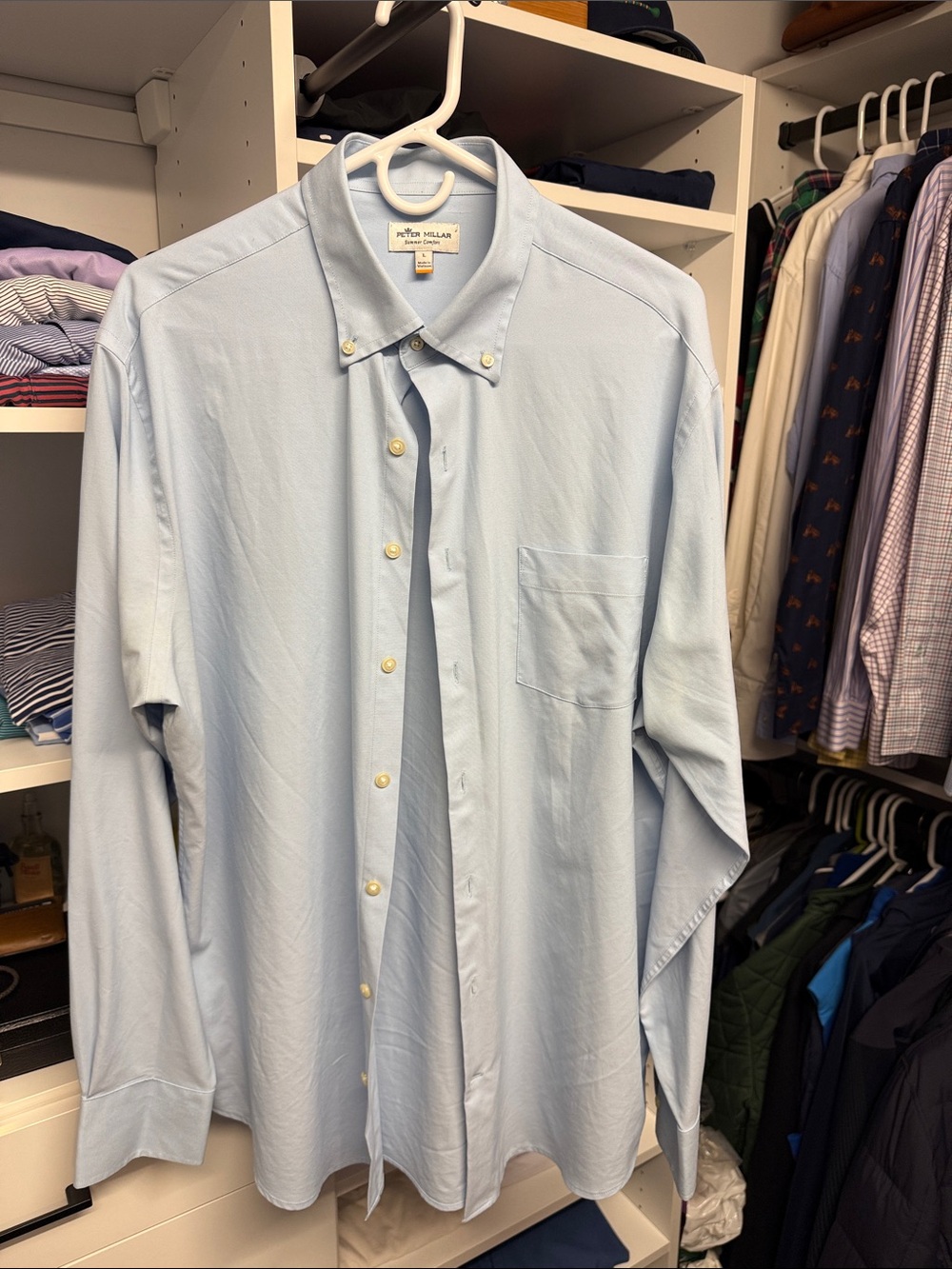 Peter Millar Summer Comfort Button Down Size Large